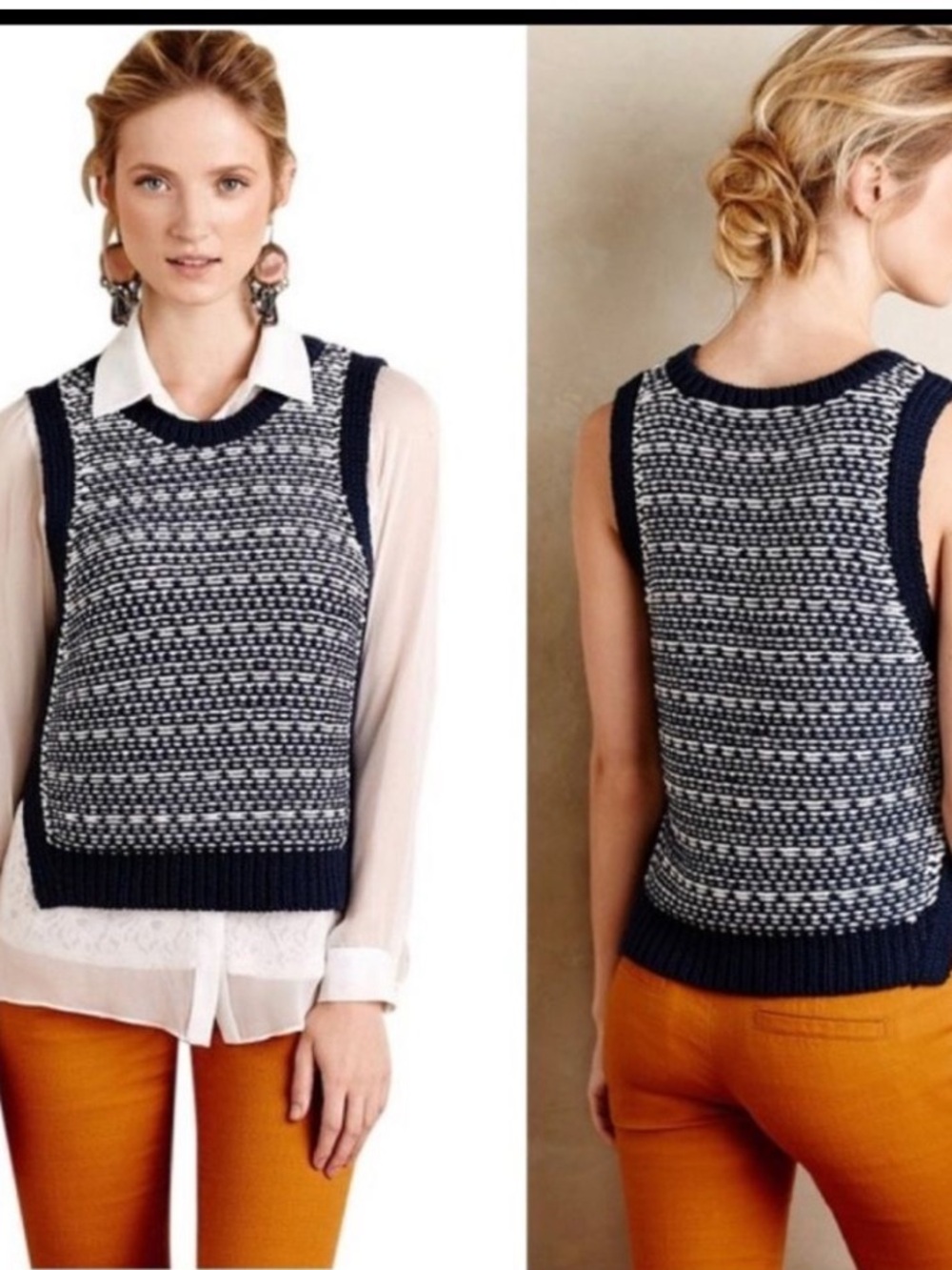 Moth Anthropologie Kana Sweater Vest Size XS